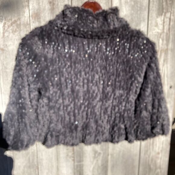 Sequined Cropped Jacket with Bell Sleeve - Picture 3 of 7